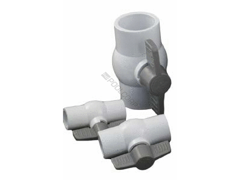 POOL360 2" PVC BALL VALVE SILVER HANDLE