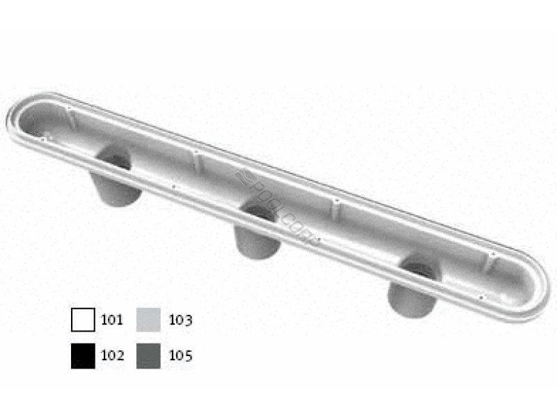 POOL360 32 WHITE CHANNEL DRAIN 3 PORT SUMP