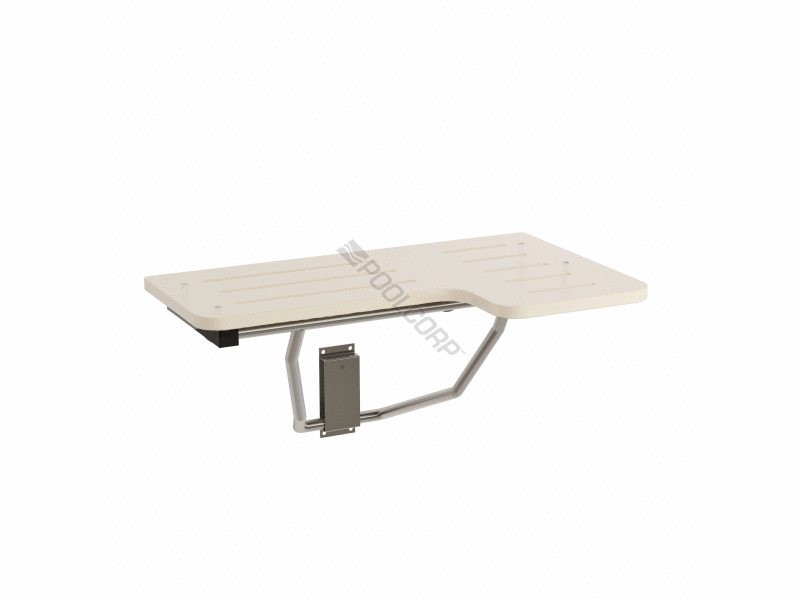 POOL360 LEFT MOLDED PLASTIC SHOWER SEAT