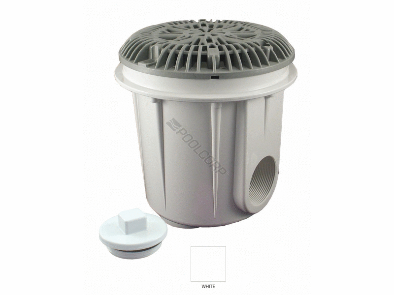 POOL360 WHITE GUNITE VGB MAIN DRAIN