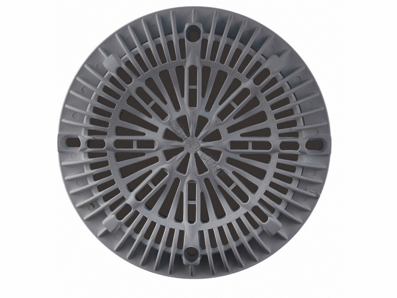 POOL360 8" DARK GRY GALAXY DRAIN COVER W/ SCREWS