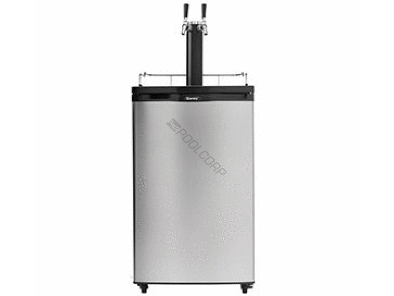 POOL360 5.2 CU FT SS/BLK DUAL TAP KEG COOLER