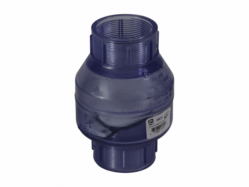 POOL360 4"S SWING CLEAR PVC CHECK VALVE