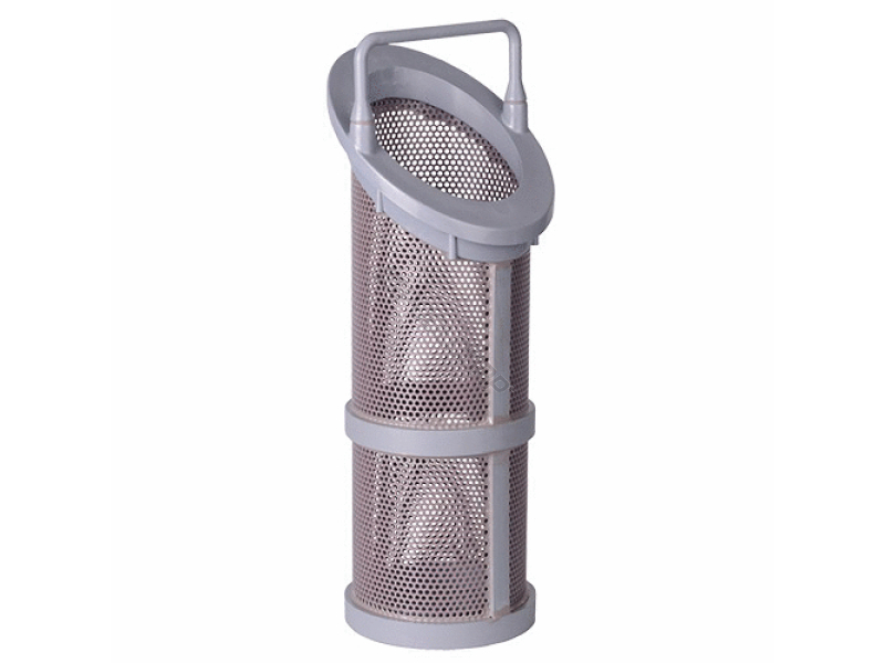 POOL360 1/8 PERF PVC BASKET 8" BASKET STRAINER