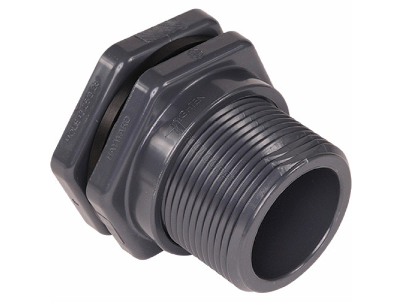 POOL360 BULKHEAD FITTING 1.5" PVC SLP