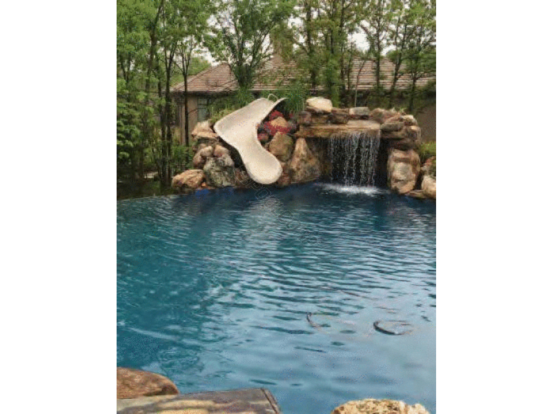 POOL360 TAN 10' RIGHT TURN GARDEN RIDE SLIDE