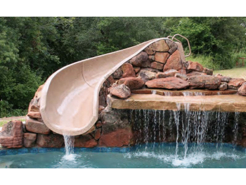 POOL360 PEBBLE 10' RIGHT TURN GARDEN RIDE SLIDE
