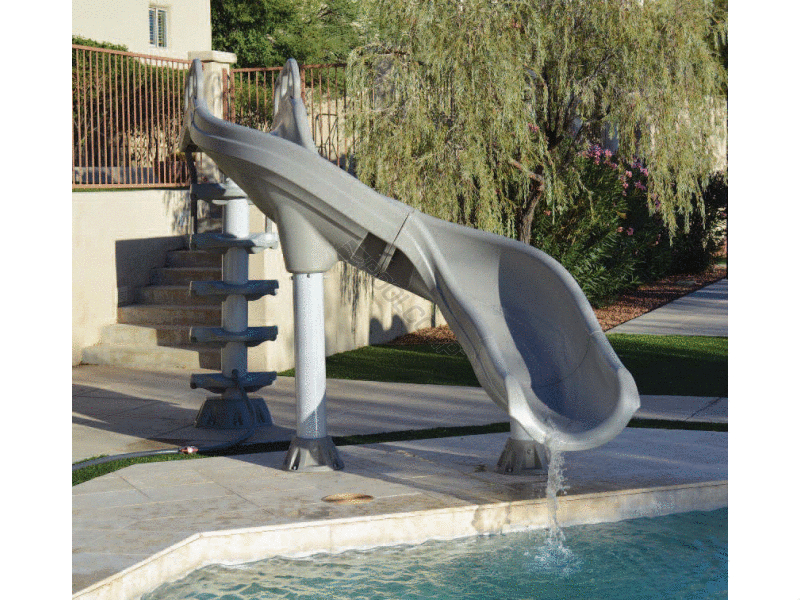 POOL360 DESERT TAN RIGHT TURN XSTREAM 2 COMPLETE SLIDE