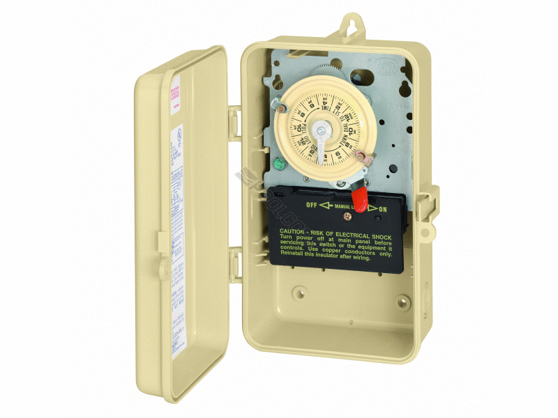POOL360 120V SPST OUTDOOR MECHANICAL TIMER STEEL BOX