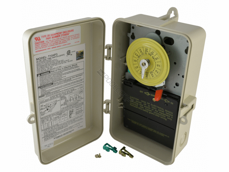 POOL360 - 240V DPST OUTDOOR MECHANICAL TIMER - PLASTIC BOX