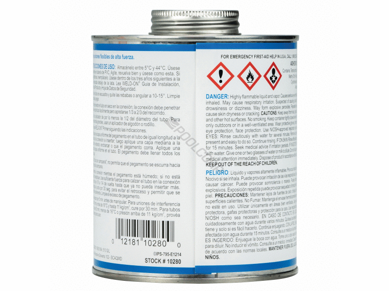 POOL360 12/CS QT 795 CLEAR MEDIUM BODY FLEX PVC CEMENT