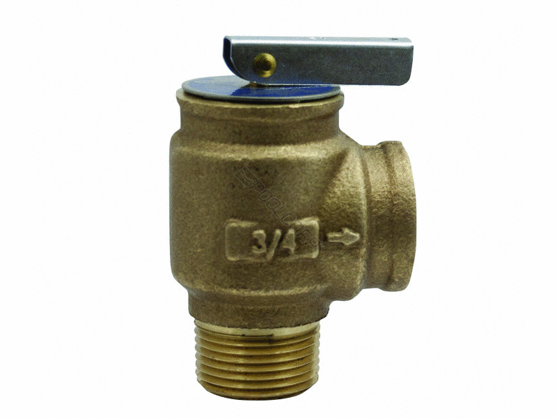 POOL360 1041715 .75"MPTxFPT 75PSI BRONZE PRESSURE RELIEF VALVE