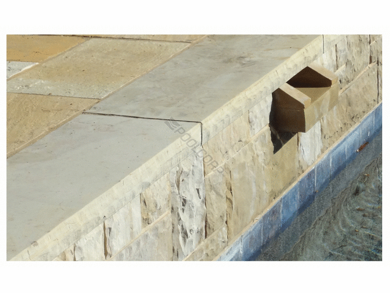 POOL360 12"X24"X2" GLD FOSSIL CHISELED EDGE COPING