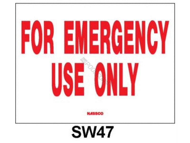 POOL360 - 9"X12" FOR EMERGENCY USE ONLY SIGN
