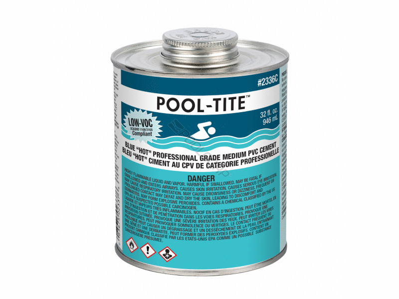 POOL360 946ML BLUE POOLTITE PVC CEMENT