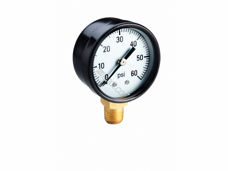 POOL360 .25" BACK MOUNT PRESSURE GAUGE