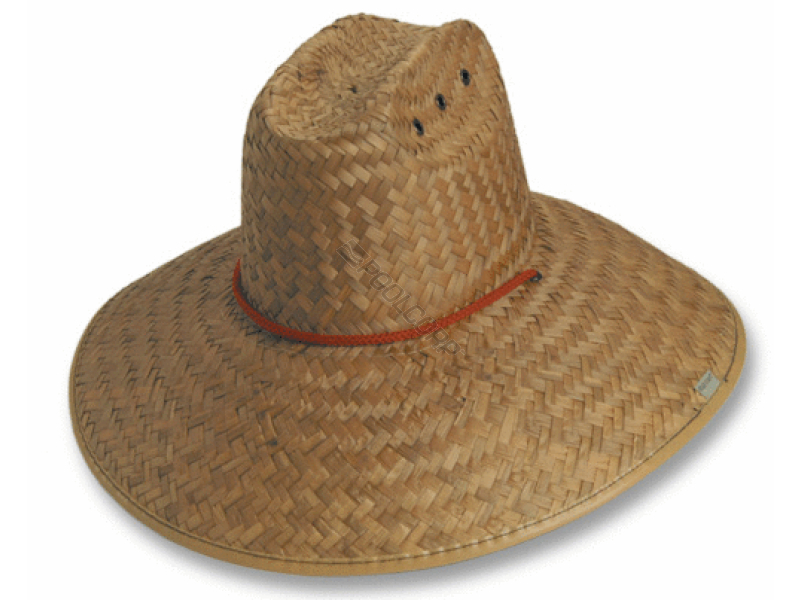 POOL360 - RED CLASSIC LIFEGUARD STRAW HAT