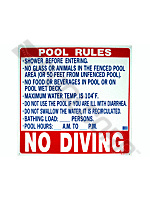 POOL360 - FL-3 24"X36" SIGN FLORIDA POOL RULES