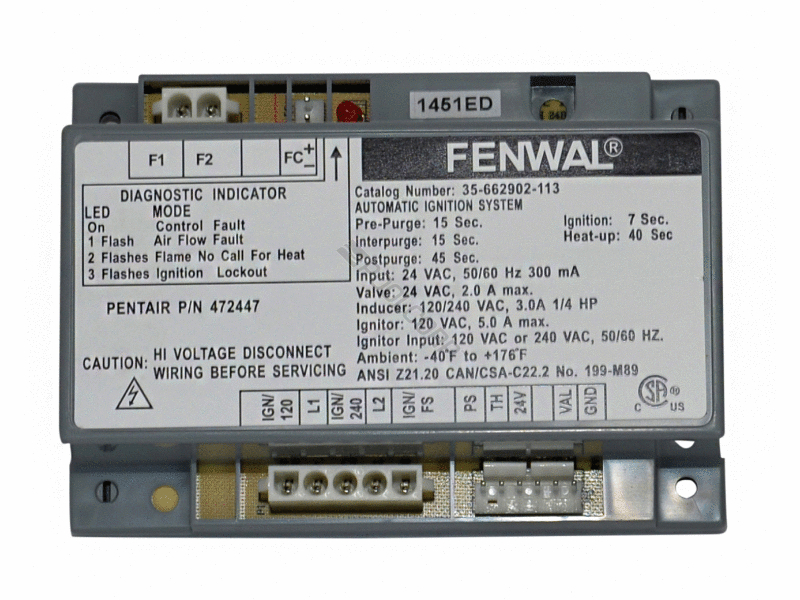 POOL360 MINIMAX NT STD IGNITION CONTROL MODULE