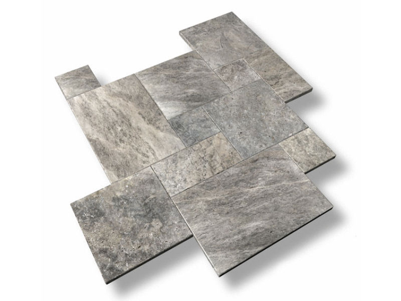 POOL360 12"X24" 5CM SILVER EASED EDGE TUMBLED PAVER