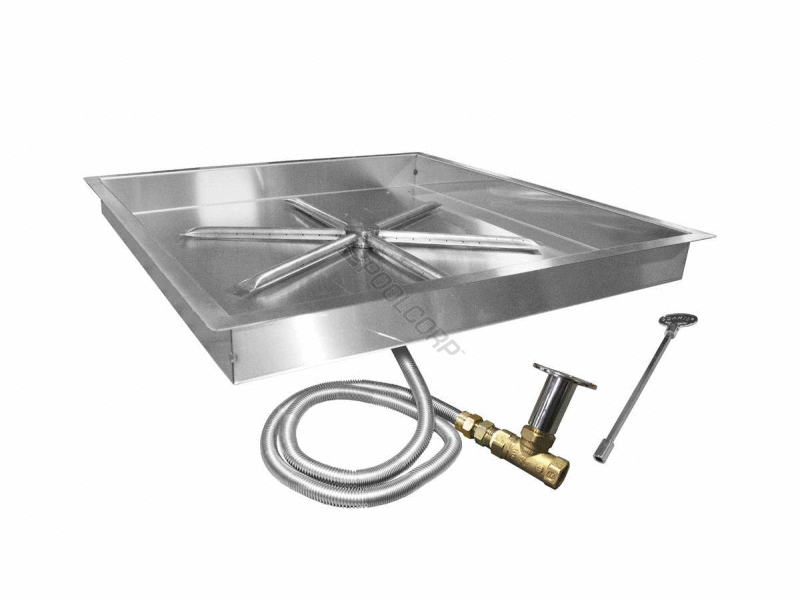 POOL360 NG 32 SQ SS MATCH THROW PAN W BURNER