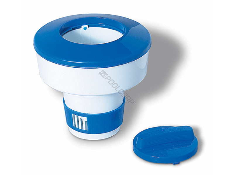 POOL360 6/CS BLUE/WHITE FLOATING CHEMICAL FEEDER