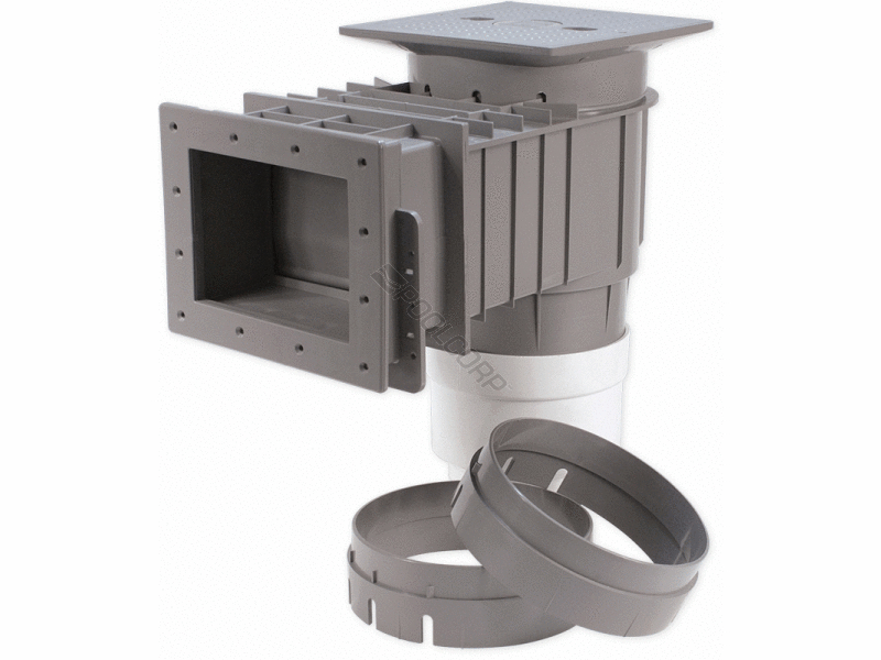 POOL360 1PC 2"S WHITE STD FIBERGLASS IG SKIMMER