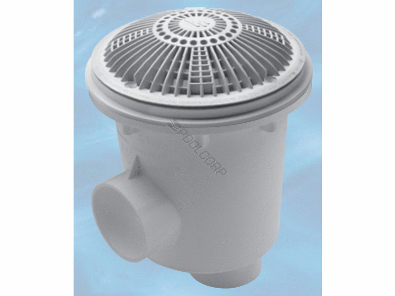 POOL360 8 2 5 FPT WHITE VL SUMP DRAIN W TRU FLO COVER